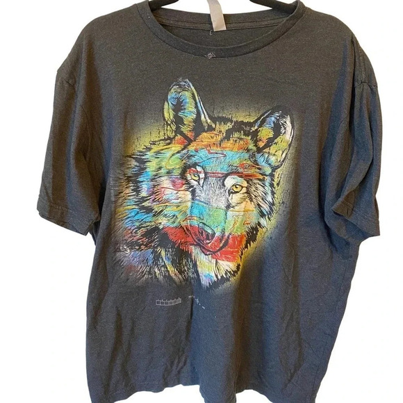 Graphic Tee Wolf’s Head Unisex Adult Size XL - Picture 1 of 5